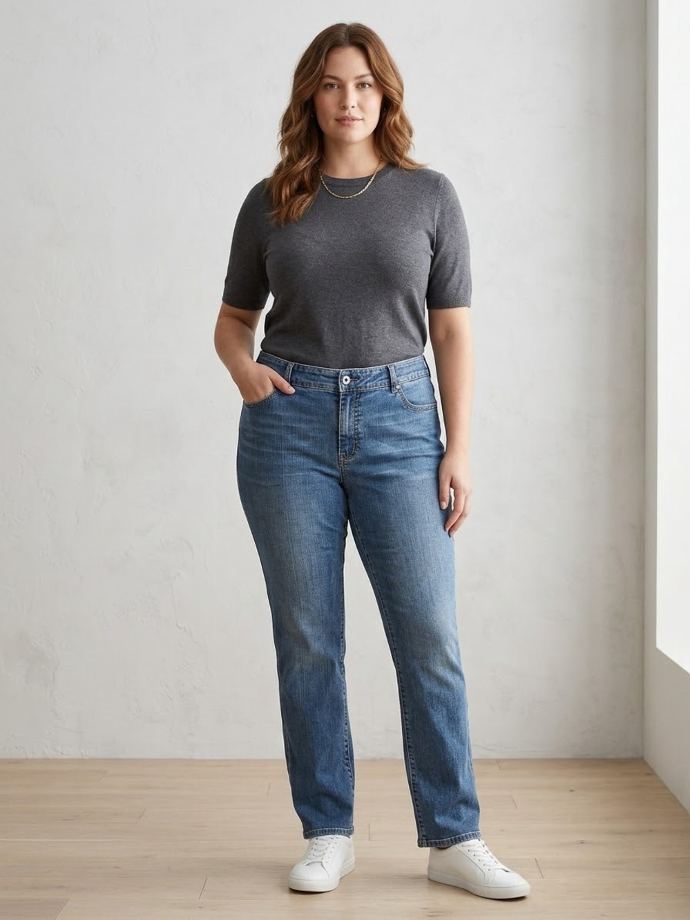 Chico's Platinum Denim Size 2.5 (L/14) Short Medium Wash Slim Leg Blue Jeans